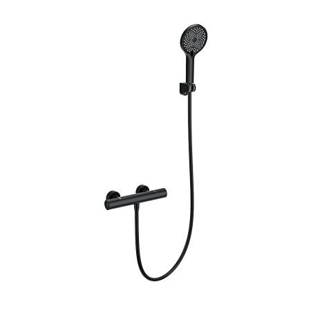 Смеситель для душа с термостатом WONZON & WOGHAND, Черный матовый (WW-B3013-A-MB)