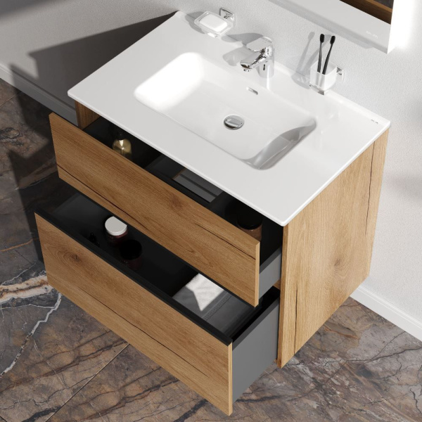 M7BFUX0802OF Sense База под раковину AM.PM, универсальная, 80 см, 2 ящика, дерево