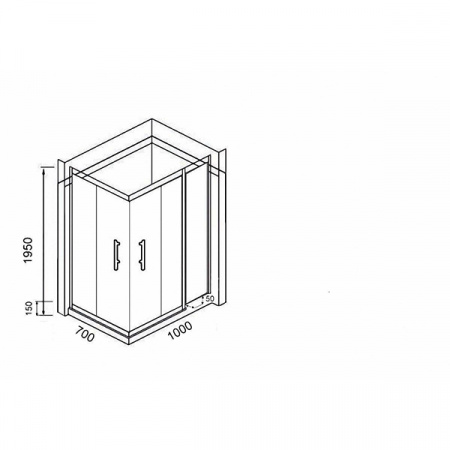 Душевое ограждение Parly Quadro 70R (QZ71R)