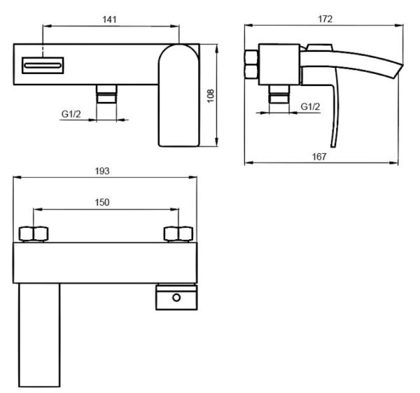 Смеситель для ванны Ahti Mikkeli MK405001S