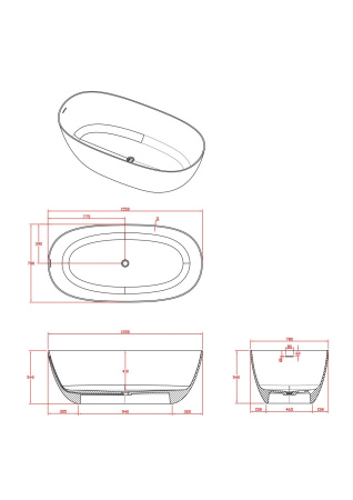 Timo Ванна solid SATU1555 (1555*780*545)