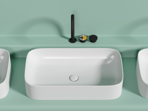 Умывальник чаша накладная прямоугольная Ceramicanova Element 705*380*150мм, белый матовый, CN6054MW