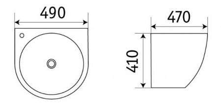 Раковина подвесная CeramaLux 500FBW