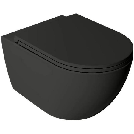 Унитаз ISVEA VEA Rondo подвесной 365*510*400 черный матовый 10VA02002SV-2N