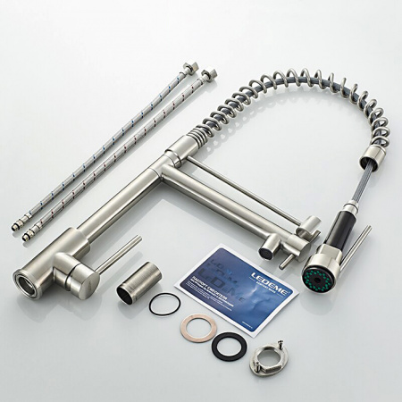 Смеситель для мойки с гибким изливом Ledeme L76005-2