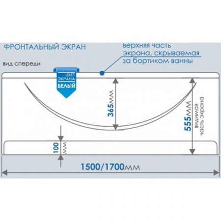 Экран под ванну Метакам Standart 150