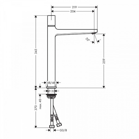 Смеситель для умывальника Hansgrohe Metropol 32572000