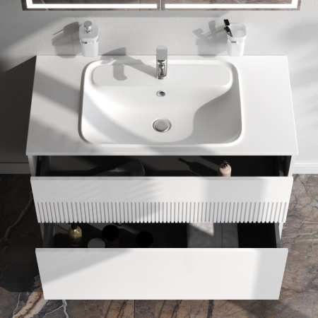 M8FFUX1002WM Func База под раковину AM.PM (push-to-open), 100 см, цвет белый матовый