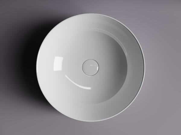 Умывальник чаша накладная круглая Ceramicanova Element 420*420*130мм, Белый, CN5024