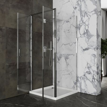 Душевой уголок Roxen Lima 55070-90 (90х90) стекла прозрачные/профиль хром