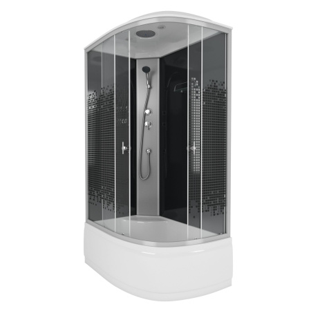 Душевая кабина Niagara Eco NG-7510-14L BLACK (120х80х215) высокий поддон(40см),стекло мозаика,4 места