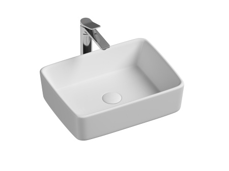 Умывальник чаша накладная прямоугольная Ceramicanova Element 480*370*130мм, Белый, CN6037