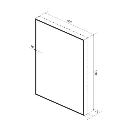 Зеркало с фоновой LED-подсветкой Wellsee 7 Rays' Spectrum 172201060