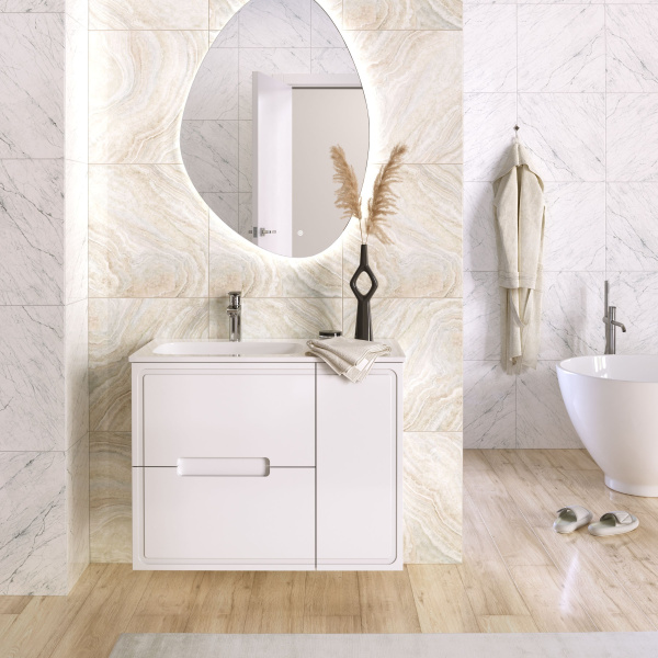Тумба под раковину Taliente Olejo TA-MBO-90PR(L)-blanco 90 см подвесная