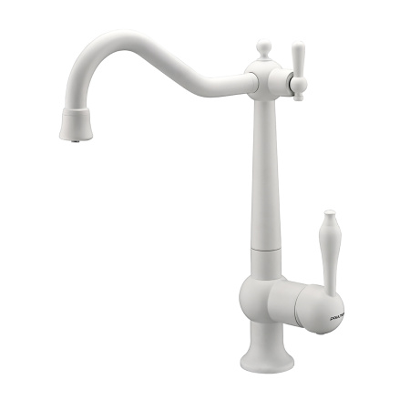 Смеситель для кухни Paulmark RETRO Re213226-431, белый матовый полностью
