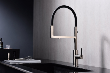 Смеситель для кухни Paulmark TORNADO To213402-Ni, никель