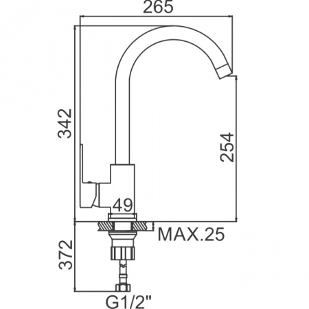 Смеситель для мойки Ledeme H10 L4010