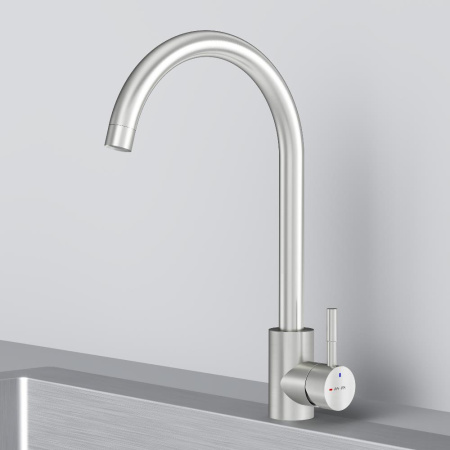 F85B07111 X-Joy S, Смеситель для кухни AM.PM с С-изливом, сатин