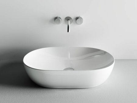 Умывальник чаша накладная овальная Ceramicanova Element 600*415*135мм, Белый, CN5009