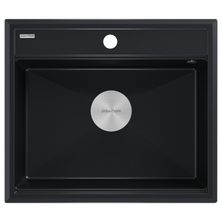 Мойка Paulmark STEPIA 60 PM115951-BLM 510х590х190 мм, IT-GRANIT, черный металлик