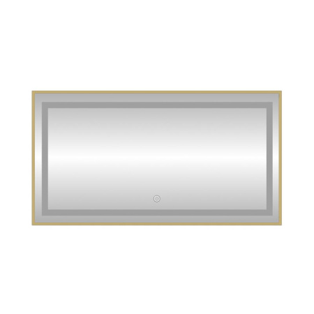 Зеркало с подсветкой LED Fixsen FX-2090G прямоугольное 90х70 см, золотой сатин