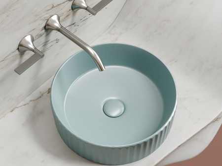 Умывальник чаша накладная круглая Ceramicanova Element 360*360*115мм, зеленый матовый, CN6057MLG