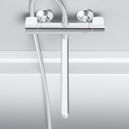 F85A50900 X-Joy, Смеситель для ванны и душа AM.PM  с ТМС с длинным изливом, хром