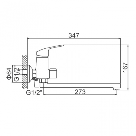 Смеситель для ванны Ledeme H37 L2237-B