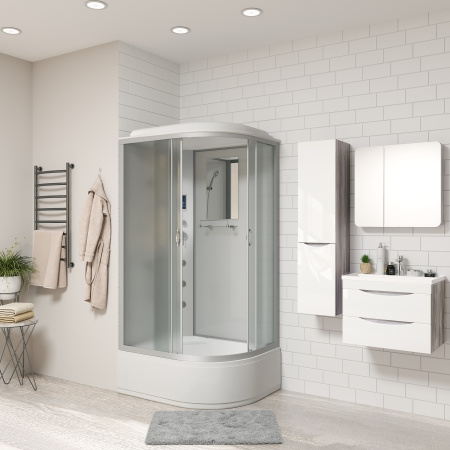 Душевая кабина Niagara Classic NG-2308-14BKTG (90х90х210) высокий поддон(40см),стекло матовое