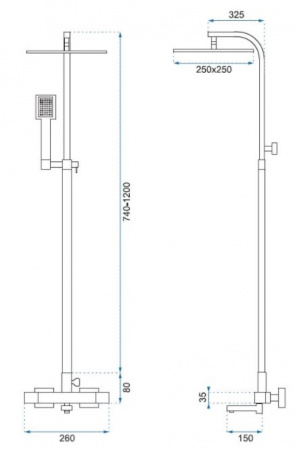 Душевая система Rea Cezar REA-P8965 (хром)