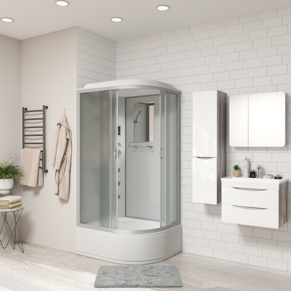 Душевая кабина Niagara Classic NG-2308-14BKTG (90х90х210) высокий поддон(40см),стекло матовое