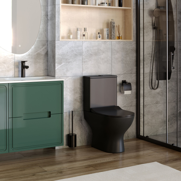 Унитаз Taliente Arte AR35045 Nero напольный с бачком