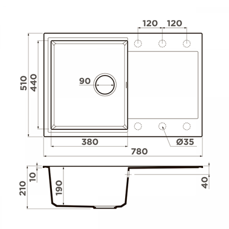 Кухонная мойка Omoikiri Daisen 78-PA Artgranit пастила 4993323