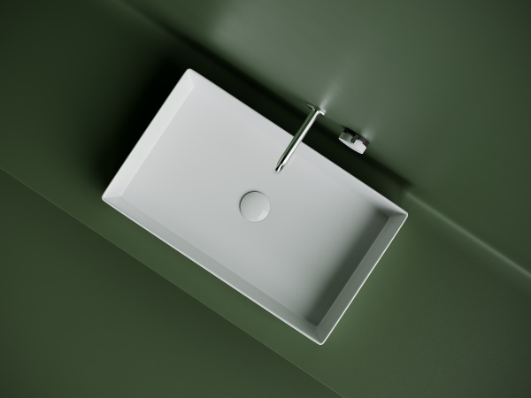 Раковина накладная прямоугольная Ceramicanova Element 601*361*130, белый, CN6070