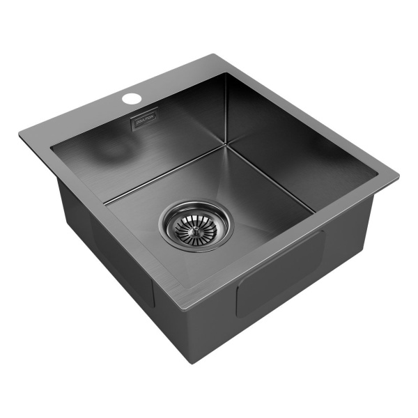 Мойка Paulmark KRONER 45 PM214551-GM 510х450 ммх200 мм, нержавеющая сталь, вороненая сталь