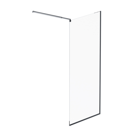 W84WI-90-F1-BTE Душевая перегородка AM.PM Func 90x200, стекло прозр. 8 мм + покрытие, профиль черный