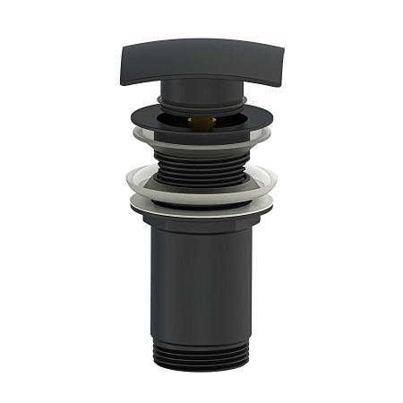 Донный клапан для раковины WONZON & WOGHAND, Черный матовый (WW-88SS08-MB)