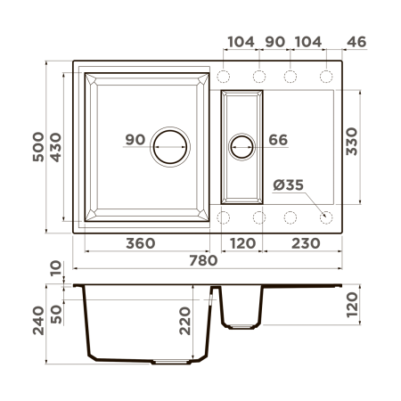 Кухонная мойка Omoikiri Sakaime 78-2-GR Tetogranit/leningrad grey 4993559