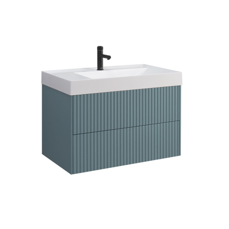 Тумба под умывальник Belux подвесная Сиртаки 85-02, Голубой Малахит матовый