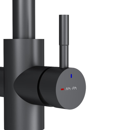 F85B05722 X-Joy S, Смеситель для кухни AM.PM с L-изливом с каналом для питьевой воды, черный