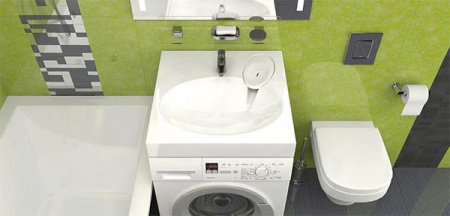 Раковина Elmar R-01D001 60x60 сигнально-белый на стиральную машину