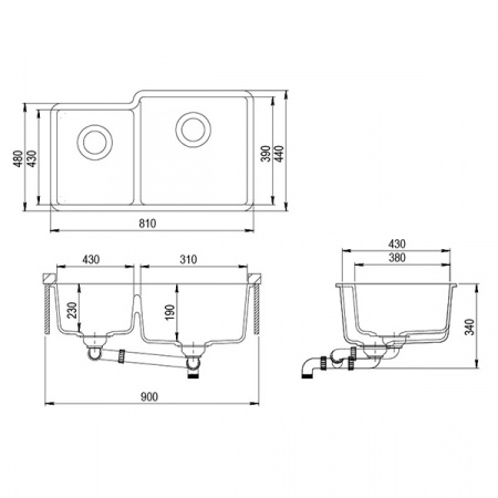 Кухонная мойка AquaSanita Arca SQA 230 111 R W silica