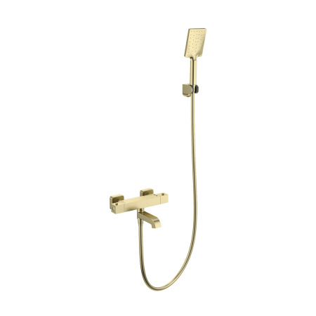 Смеситель для ванны с душем и термостатом WONZON & WOGHAND, Брашированное золото (WW-B2026-A1-BG)
