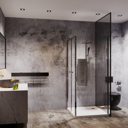 Душевой уголок Roxen Lima 55070-90 (90х90) стекла прозрачные/профиль хром