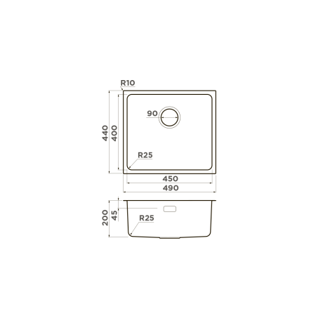Кухонная мойка Omoikiri Tadzava 49-U/I-LG нерж. сталь/светлое золото 4993263