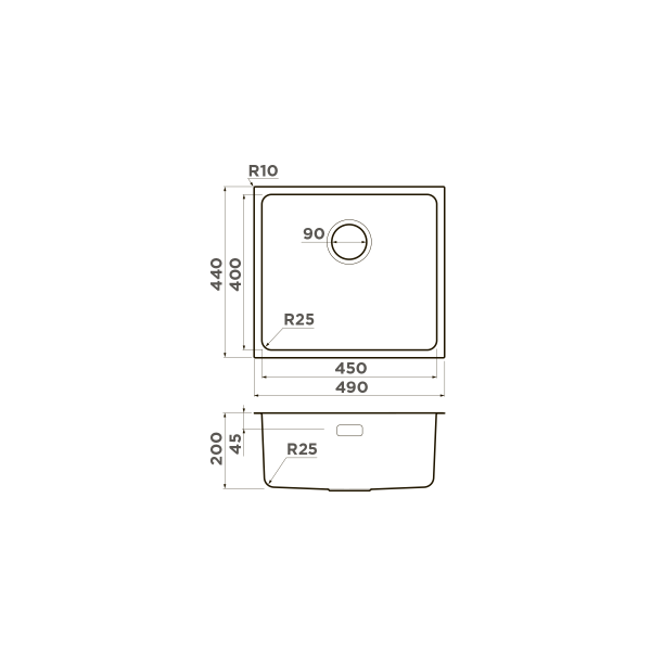 Кухонная мойка Omoikiri Tadzava 49-U/I-LG нерж. сталь/светлое золото 4993263