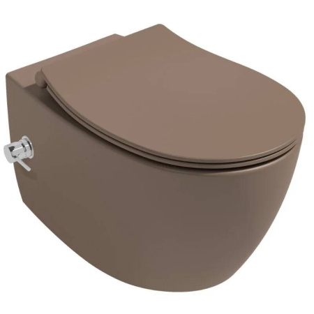 Унитаз подвесной безободковый ISVEA Sentimenti Neo с функцией биде коричневый матовый 10ARS1015I-2H