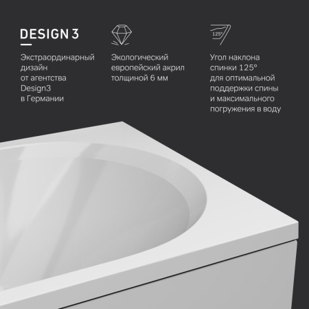 W94A-180-080W-A X-Joy Ванна акриловая AM.PM 180х80