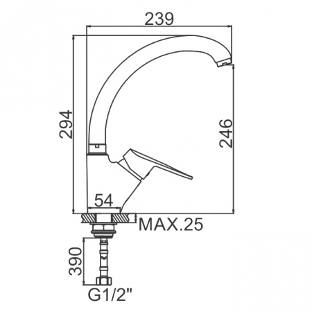 Смеситель для мойки Ledeme H40 L5940