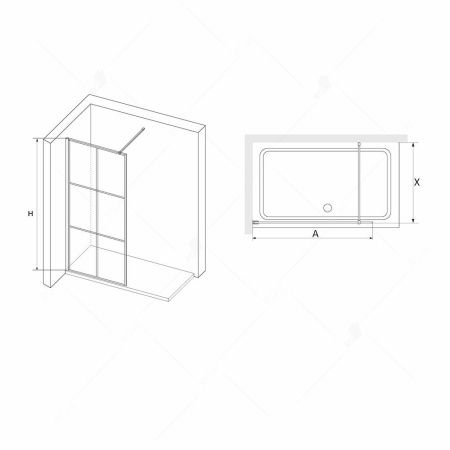 Душевая перегородка RGW WA-011B 35101100-84